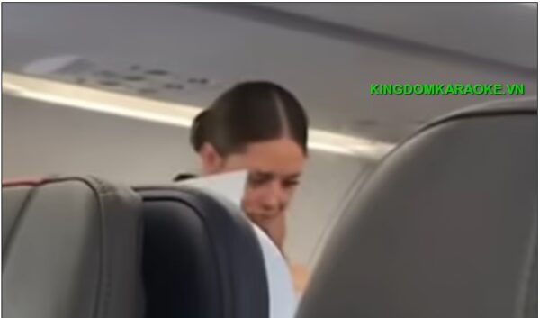 The new footage shows Gomas, 38, near her seat begging a flight attendant to stop the plane